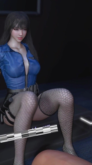 Beauty Police Officer Get Hard Fuck - 3D Animation