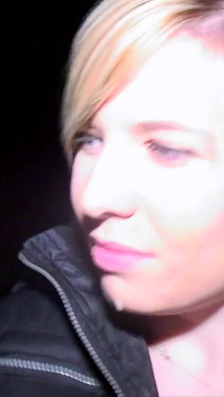 Filthy Young Blonde British Slut Warms up Cocks on a Cold Night During a Dirty Dogging Mission