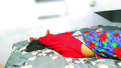 Desi Stepsis Took Her Stepbro Room for a Night Where He Want to Rest