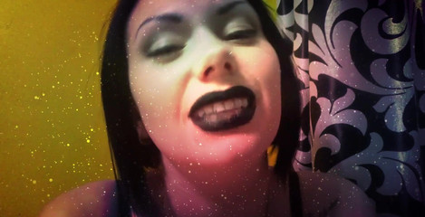 I Am Putting Your Favorite Black Lipstick, Making My Lips Bigger and Now Watch Me French Kiss You All up Close and Personal!