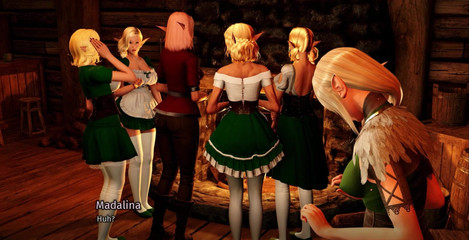 A house in the rift v0.5.3 r2 - Group sex with 4 elf barmaids (3)