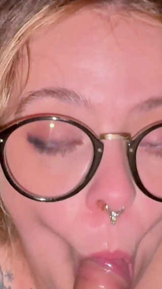 I Love Seeing How Crazy Dom Goes When I Give Him a Sloppy Blowjob with Glasses on