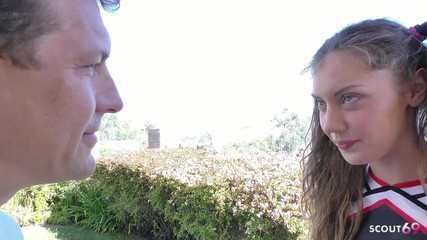 Quarterback Fucks Horny Skinny Cheerleader Teen Elena After Training