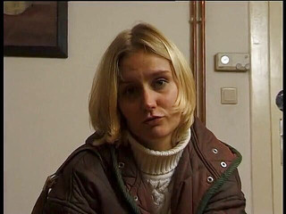 Blonde vixen picked up and lured to masturbate in front of camera