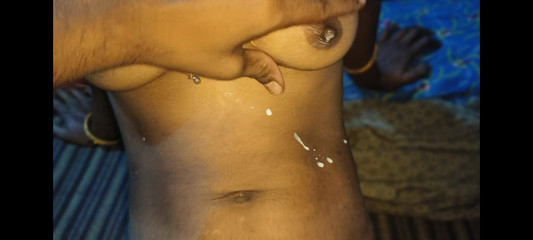 The Boy and the Girl Romanced in the Room and He Started Pressing the Girl's Breasts and Extracted Milk