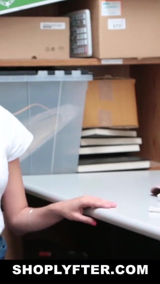 Naughty teen rammed by the store security guard