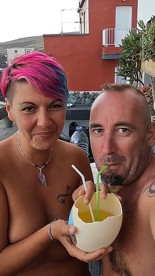 We Trying Our Piss with Straw From an Ostrich Egg Shell