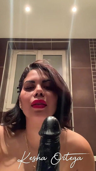 Smoking Hot Brunette Kesha Ortega Gets Nasty in a Dildo Session!