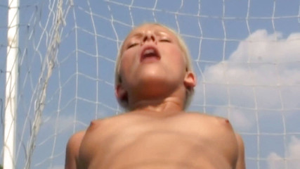 Cute football teen fucked by her coach