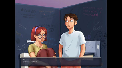 Summertime Saga Cap 32 - My Friend Touches My Cock in the Bathroom