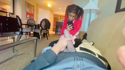 Getting My Ebony Step-sisters Attention with My BBC