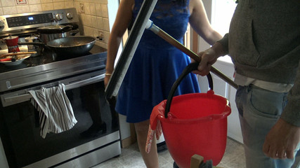 Big Tits Cheating Wife Gives Rimjob to 18 Year Old Plumber