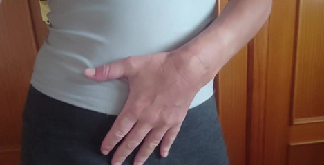 Wank over me as i finger my tight puffy pussy lips with my yoga pants