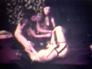 Vintage bondage lesbian threesome from 60'S