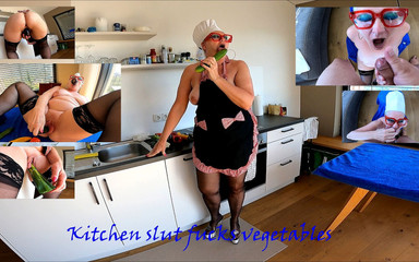 Kitchen Slut Fucks Vegetables
