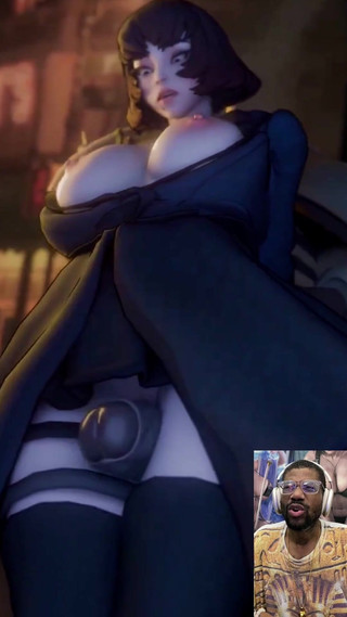 Nice Tight Bald Pussy Thigh Fucking a Milky Breast Ass Slut