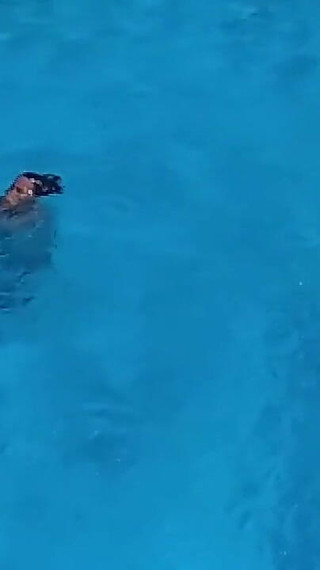 How a Sexually Lonely Housewife on Vacation in the Pool Learns to Dive