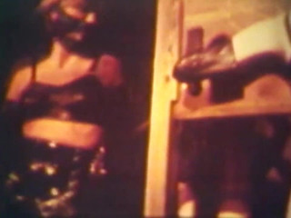 Vintage bondage sex slave action in cage