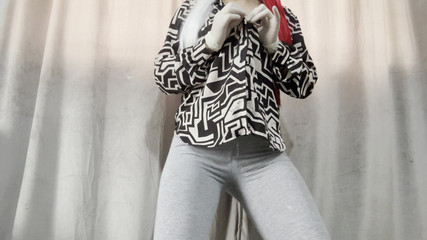 Medical Gloves Masturbation Leggings Wet Pussy Play