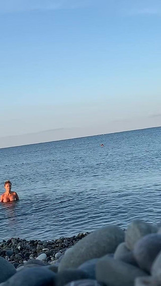 Monika Fox Swims Naked in Sea