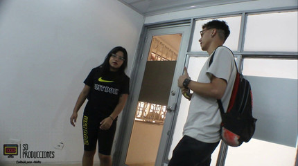 Masturbate While My Stepsister Masturbates and I End up Fucking Him