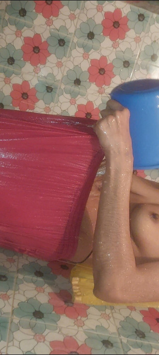 Deshi Hottest & Horny Sathi Shower Her Bathroom