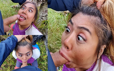 Outdoor Ahegao BJ/facial