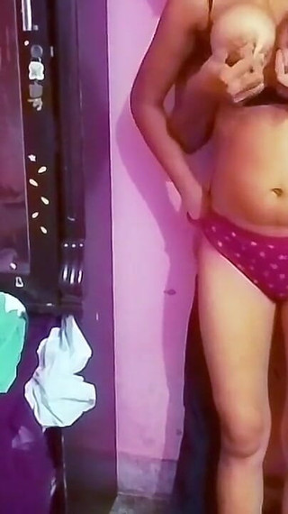 Desi Bhabhi Made Her Husband Happy by Wearing a Purple Sari