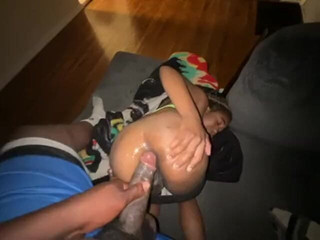 My Wife Out on the Couch I Love Her so Much Lol so I Woke Her up with Some BBC Then Putt in Her Butt