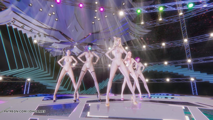 [mmd] Secret Number - Got That Boom Ahri Akali Seraphine Kaisa Evelynn Sexy Striptease