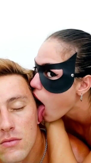 Femdom lickinghis face