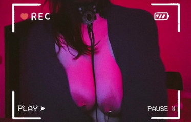 Sexy MILF Plays with Pierced Boobs