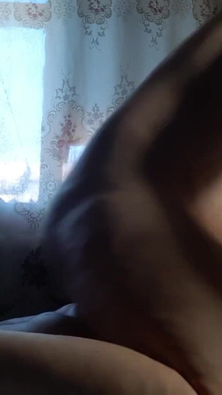 She Rubs Her Pussy on My Big Ass and Cums Lesbian Illusion