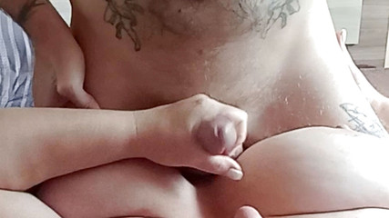 Makes my cock hard and jerks off to the end