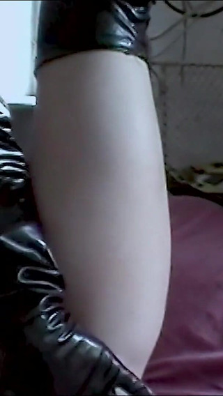 Fetish Masturbation in Vinyl and Leather