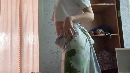 Student Caresses Her Pussy