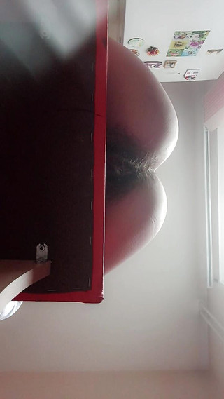 Big Overhanging Ass Can't Feet on a Chair.