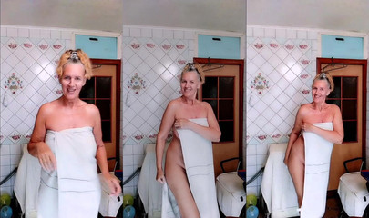 Hot Housewife Lukerya in White Lace Lingerie