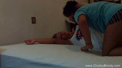 Homemade blowjob from chubby slut