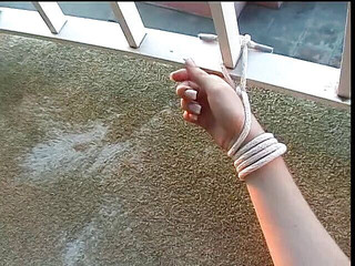 Sexy chick with an awesome rack gets her pussy teased