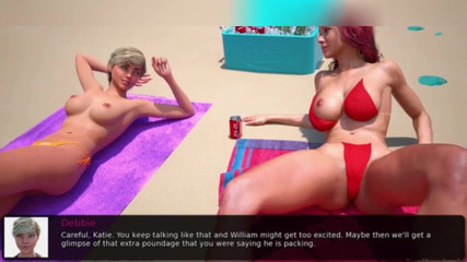 Fuck on the beach. 3D porn cartoon sex