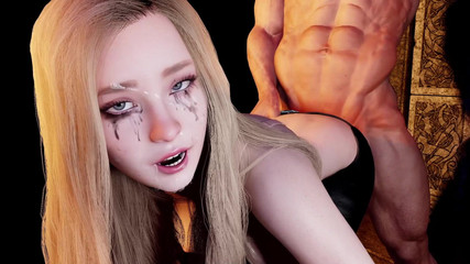 Blonde Girlfriend Ass Drilling in a Dungeon - 3D Porn