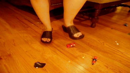 Car crushing foot fetish action