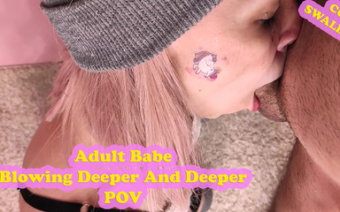 Adult Babe Blowing Deeper and Deeper POV