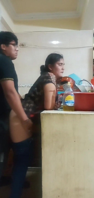 Maid Fucked When She Washes the Dishes