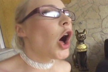 A Blonde Slut in Stockings Enjoys a Massive Cock in Her Wet Pussy