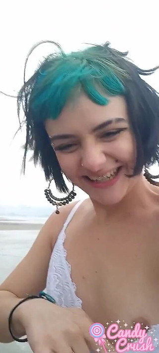 Influencer Sucking Dick in Public on a Beach