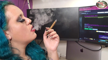 Smoking a Habano Cigarillo While Checking Our Store!