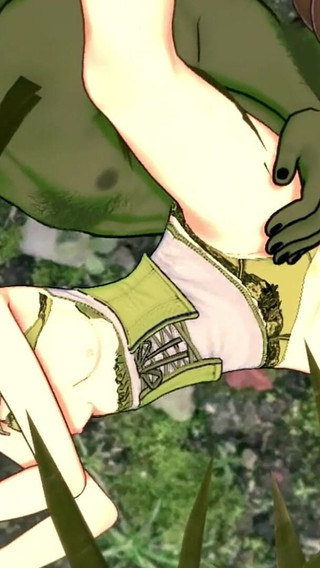 Elf Archer Gets Fucked in the Forest by a Goblin