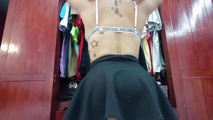 Big Ass Maid Gets Naked Slowly!